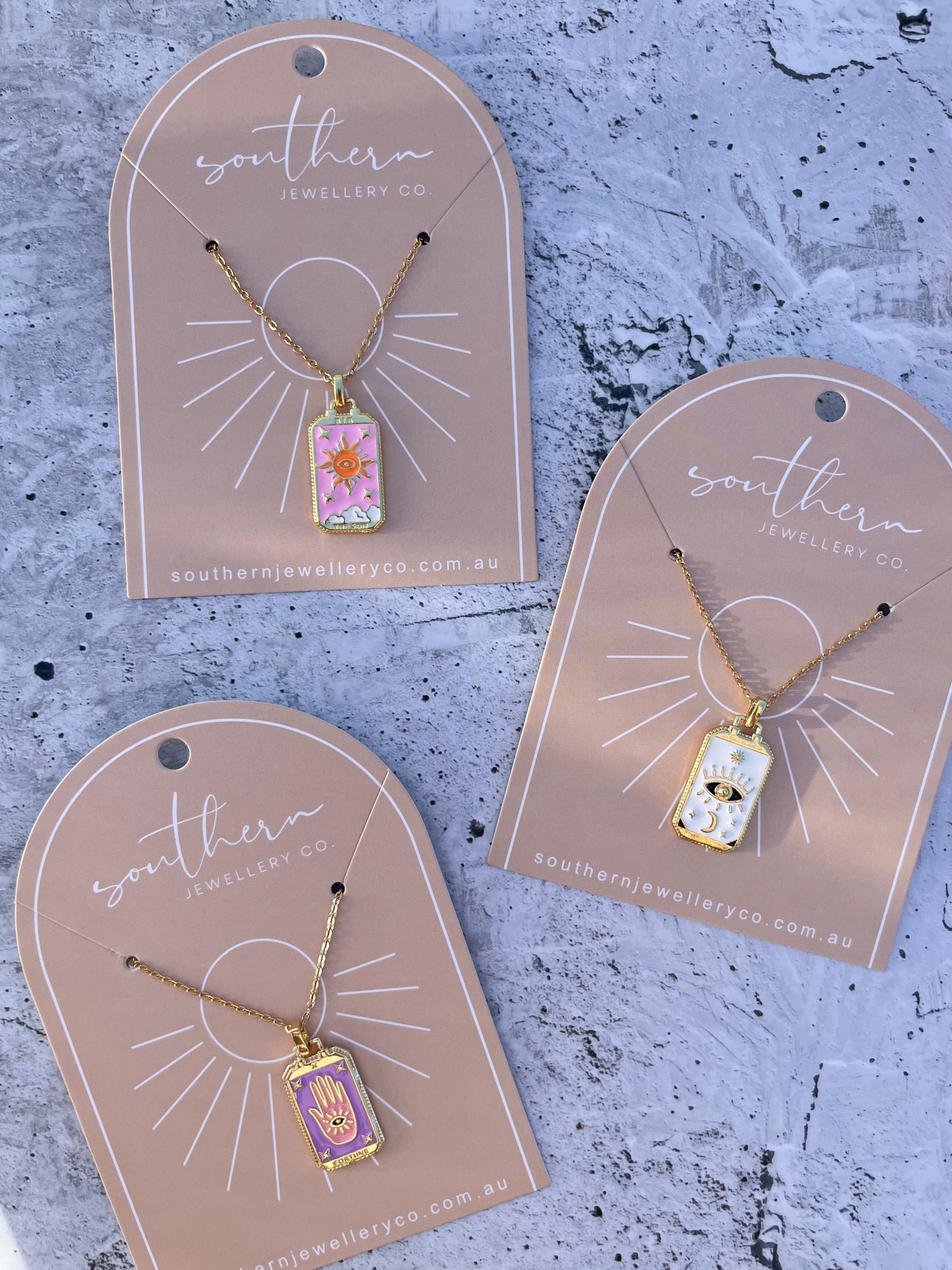 The Sun Tarot Necklace-Necklace-Southern Jewewellery Co.-Southern Goods Co.