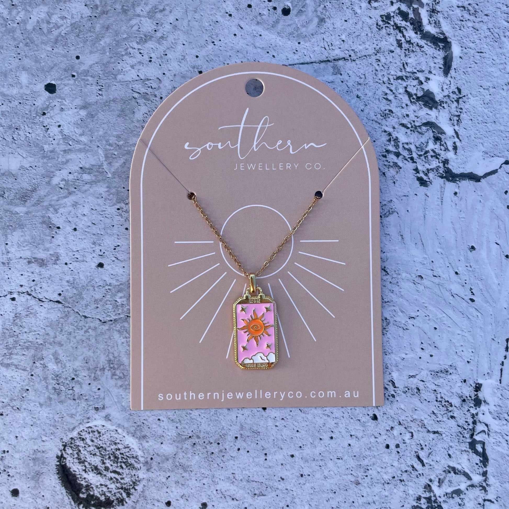 The Sun Tarot Necklace-Necklace-Southern Jewewellery Co.-Southern Goods Co.