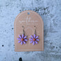 Vintage Lilac Daisy Earrings-Earrings-Southern Jewewellery Co.-Southern Goods Co.