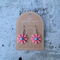 Vintage Pink Daisy Earrings-Earrings-Southern Jewewellery Co.-Southern Goods Co.