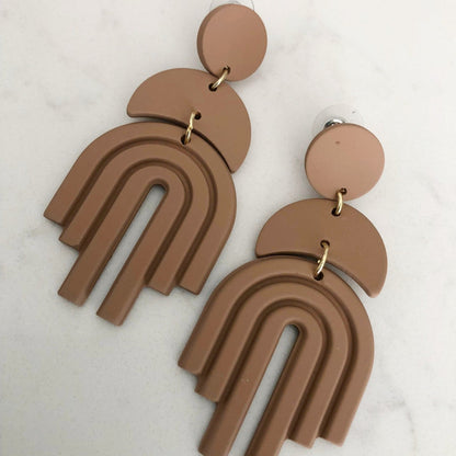 Winnie Chocolate Earrings-Earrings-Southern Jewewellery Co.-Southern Goods Co.