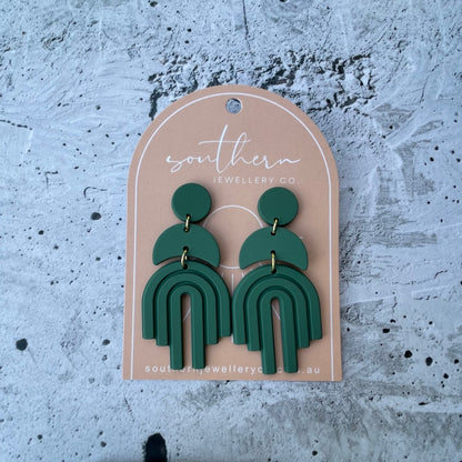 Winnie Emerald Earrings-Earrings-Southern Jewewellery Co.-Southern Goods Co.