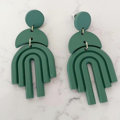 Winnie Emerald Earrings-Earrings-Southern Jewewellery Co.-Southern Goods Co.
