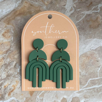 Winnie Emerald Earrings-Earrings-Southern Jewewellery Co.-Southern Goods Co.