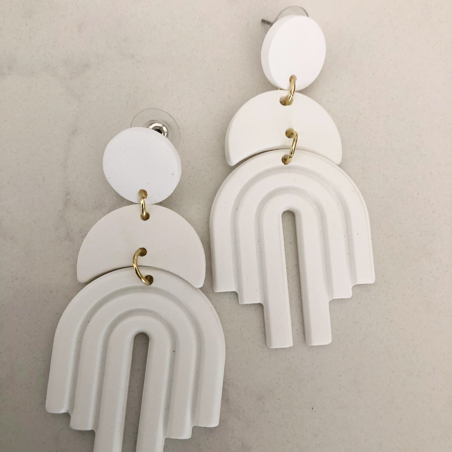 Winnie White Earrings-Earrings-Southern Jewewellery Co.-Southern Goods Co.