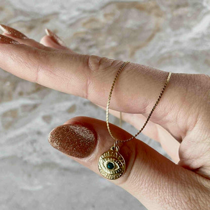 Zircon Eye Necklace-Necklace-Southern Jewewellery Co.-Southern Goods Co.